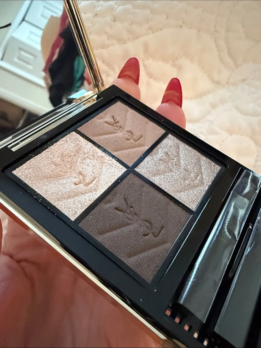 Yves Saint Laurent Eyeshadow Quad - Shimmery Champagne, Taupe & Deep Brown